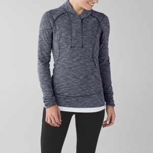 Lululemon Think Fast Pullover Coco Pique Black Size 6 $98MSRP